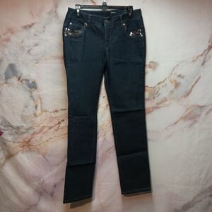 NWT Faded Glory Dark Blue Jeans with Sequins